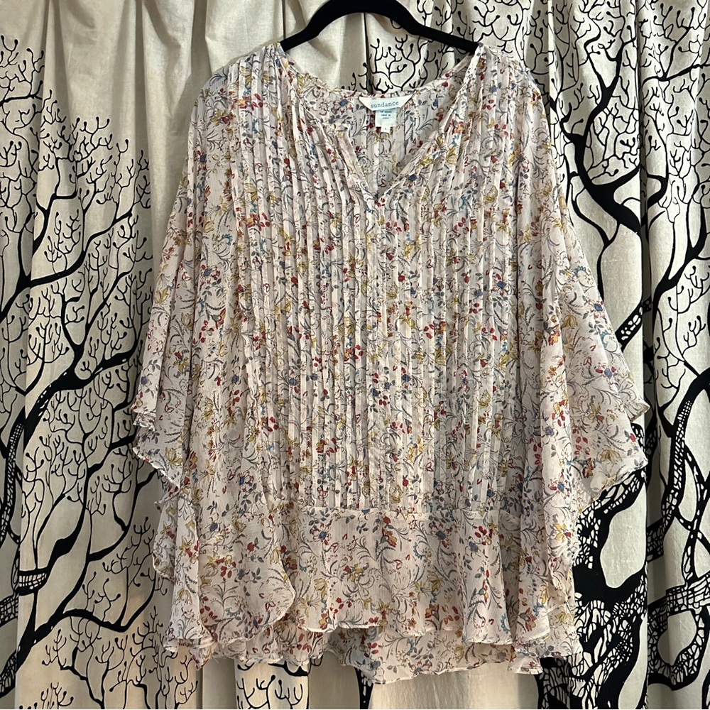 NWOT Sundance Sheer Floral Blouse